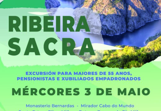 O concello organiza unha excursión á Ribeira Sacra dirixida a persoas maiores, xubiladas e pensionistas